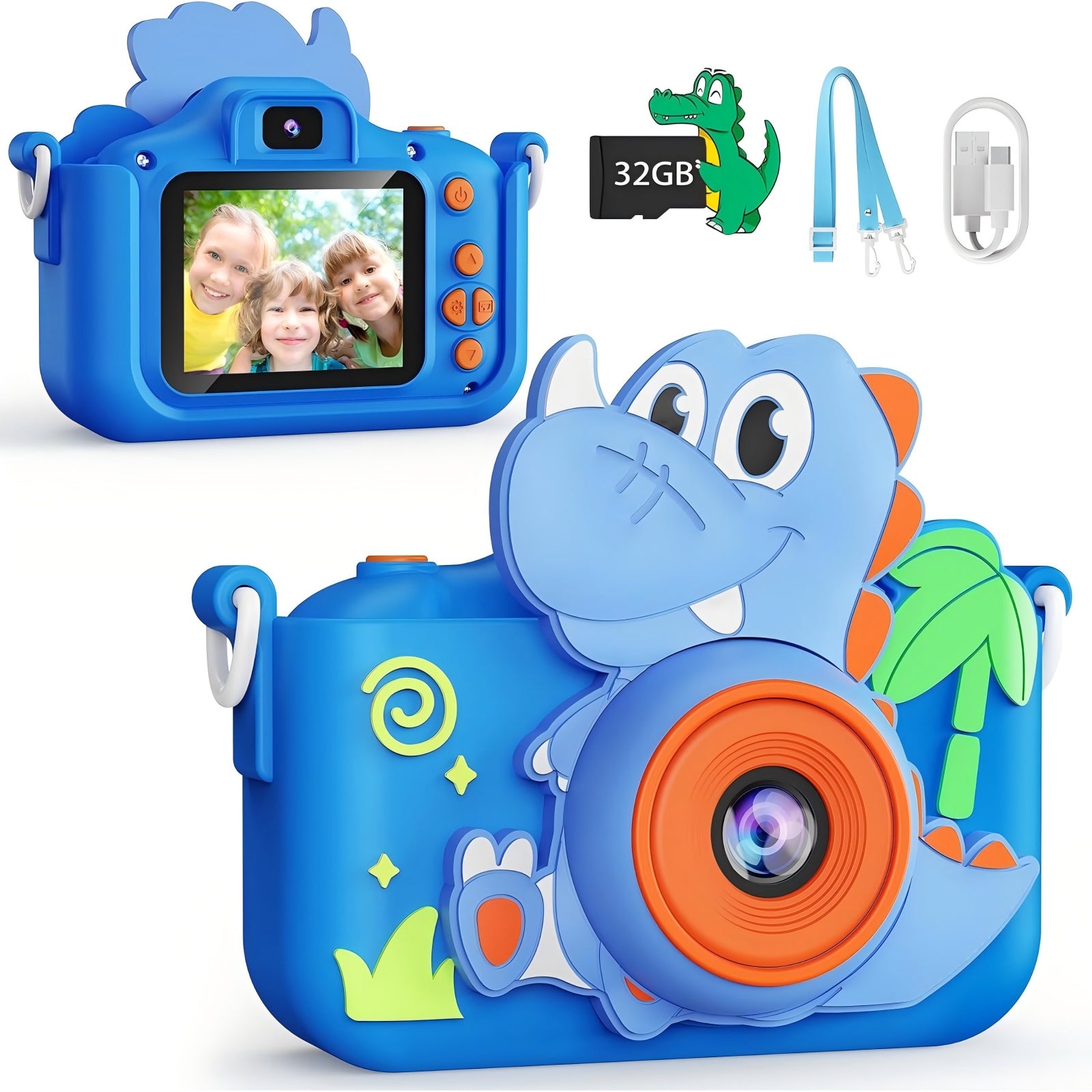 Bravokids Kids Camera, Unicorn Toddler 1080P Digital Camera with 32GB SD Card, Birthday Gift for Girls Age 3-8