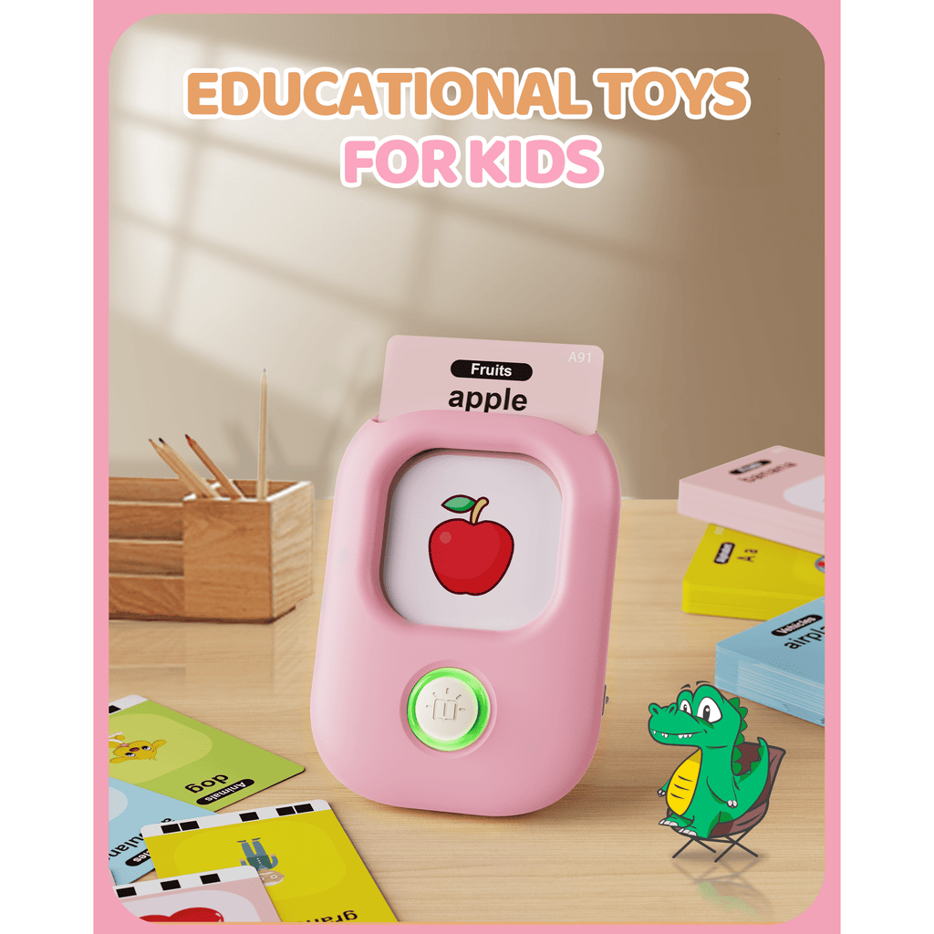 Bravokids Talking Flash Cards, Montessori-Inspired Learning System for Toddlers 1-4, Play, Learn, and Explore with 224 Words