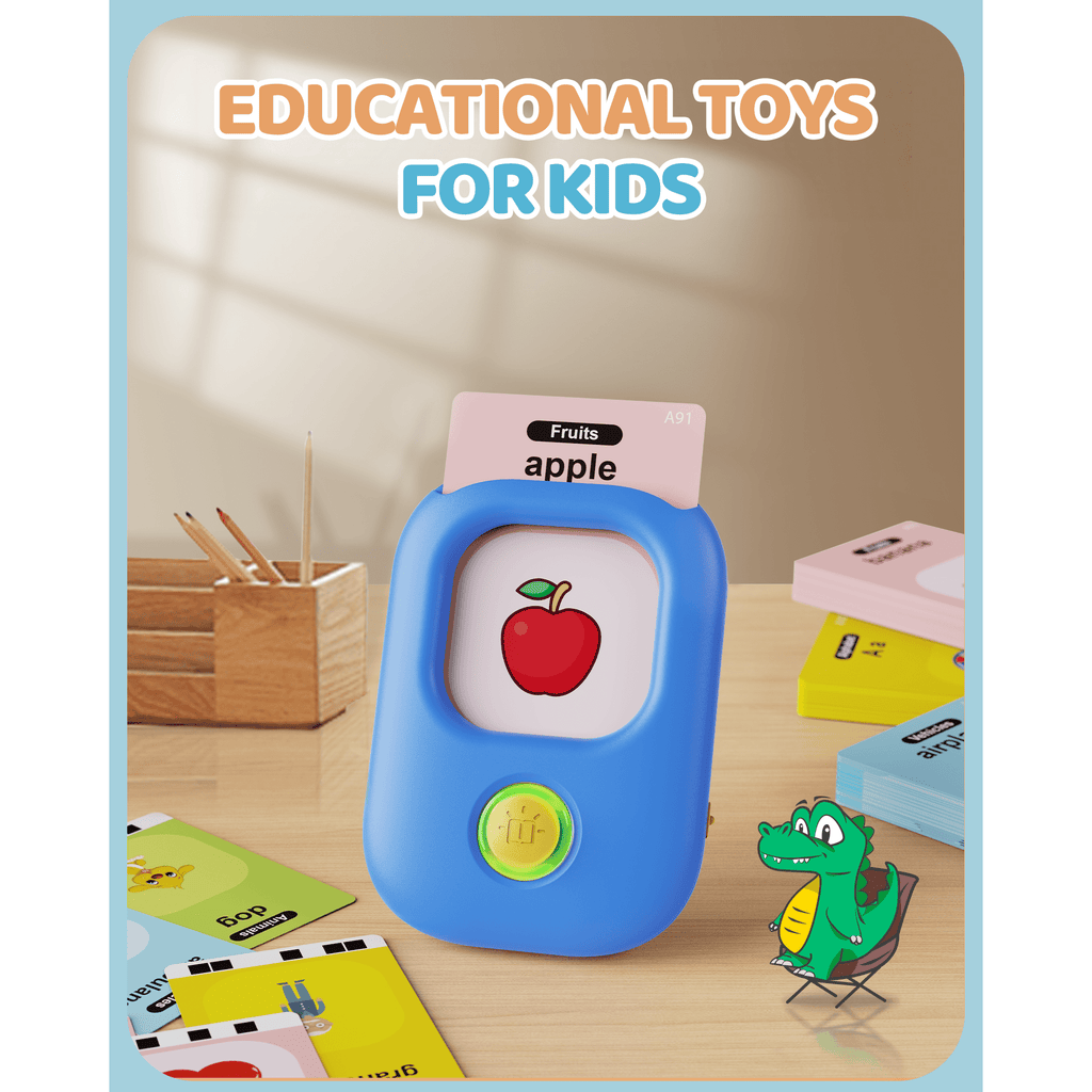 Bravokids Talking Flash Cards, Montessori-Inspired Learning System for Toddlers 1-4, Play, Learn, and Explore with 224 Words