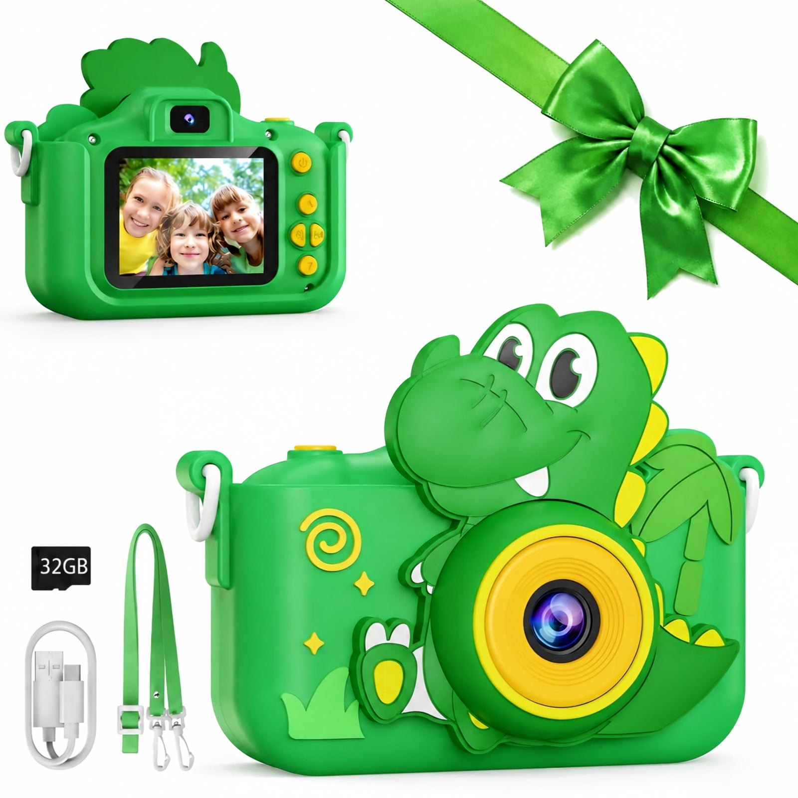 Bravokids Kids Camera, Unicorn Toddler 1080P Digital Camera with 32GB SD Card, Birthday Gift for Girls Age 3-8