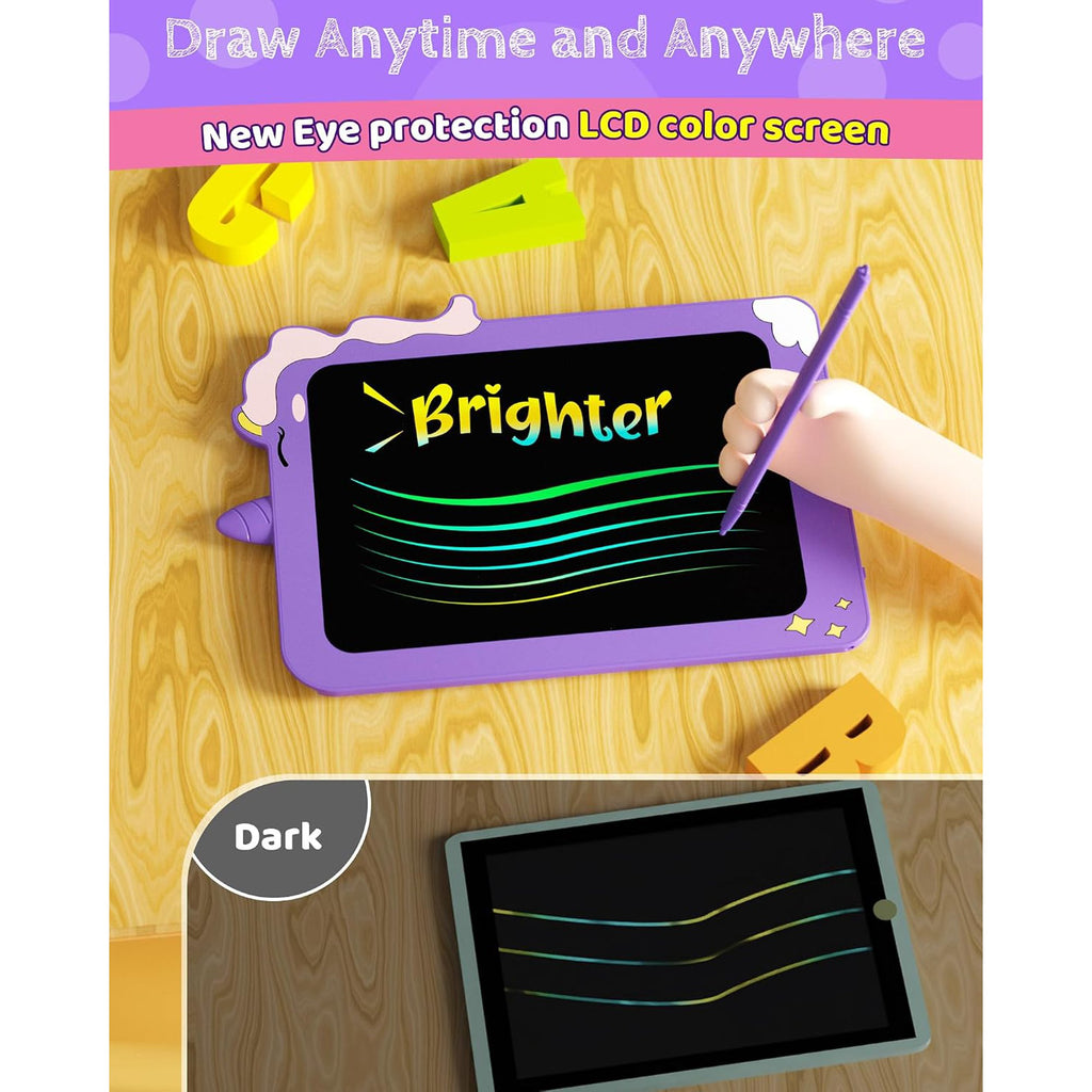 Bravokids LCD Writing Tablet for Kids, 8.5" Doodle Board with Lock Function, Erasable, Portable Toy Gifts for 3 4 5 6 Years