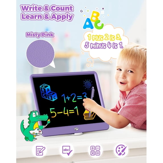 Bravokids 10" LCD writing tablet for Kids, Electronic Drawing Tablet Drawing Pad for Kids, Doodle Board as Educational and Learning Toys Birthday Gifts for Girls and Boys 3 4 5 6. 2 Pack