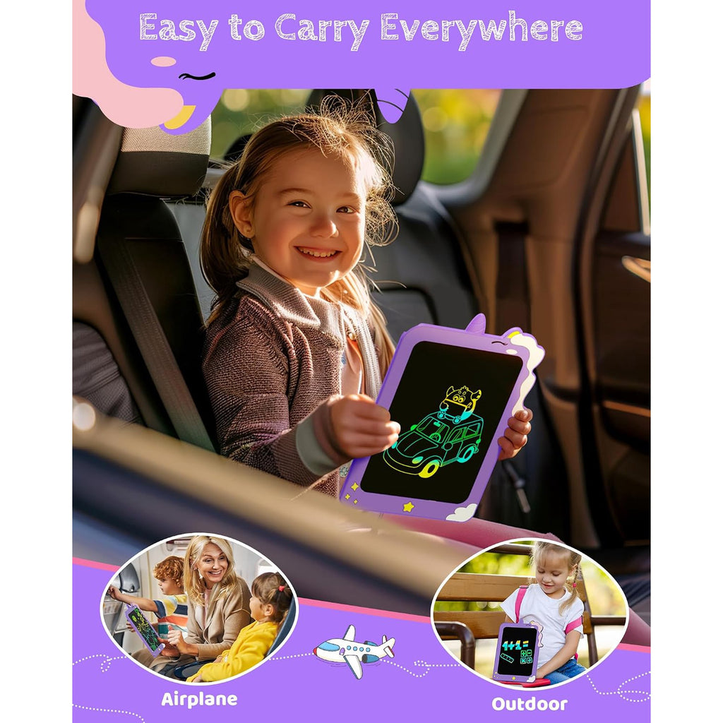 Bravokids LCD Writing Tablet for Kids, 8.5" Doodle Board with Lock Function, Erasable, Portable Toy Gifts for 3 4 5 6 Years
