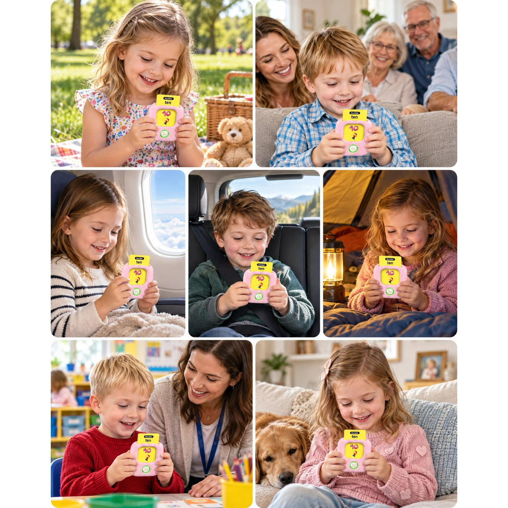 Bravokids Talking Flash Cards, Montessori-Inspired Learning System for Toddlers 1-4, Play, Learn, and Explore with 224 Words