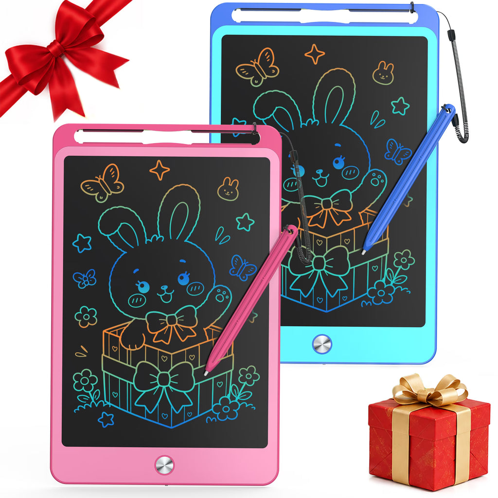Bravokids 10" LCD writing tablet for Kids, Electronic Drawing Tablet Drawing Pad for Kids, Doodle Board as Educational and Learning Toys Birthday Gifts for Girls and Boys 3 4 5 6. 2 Pack