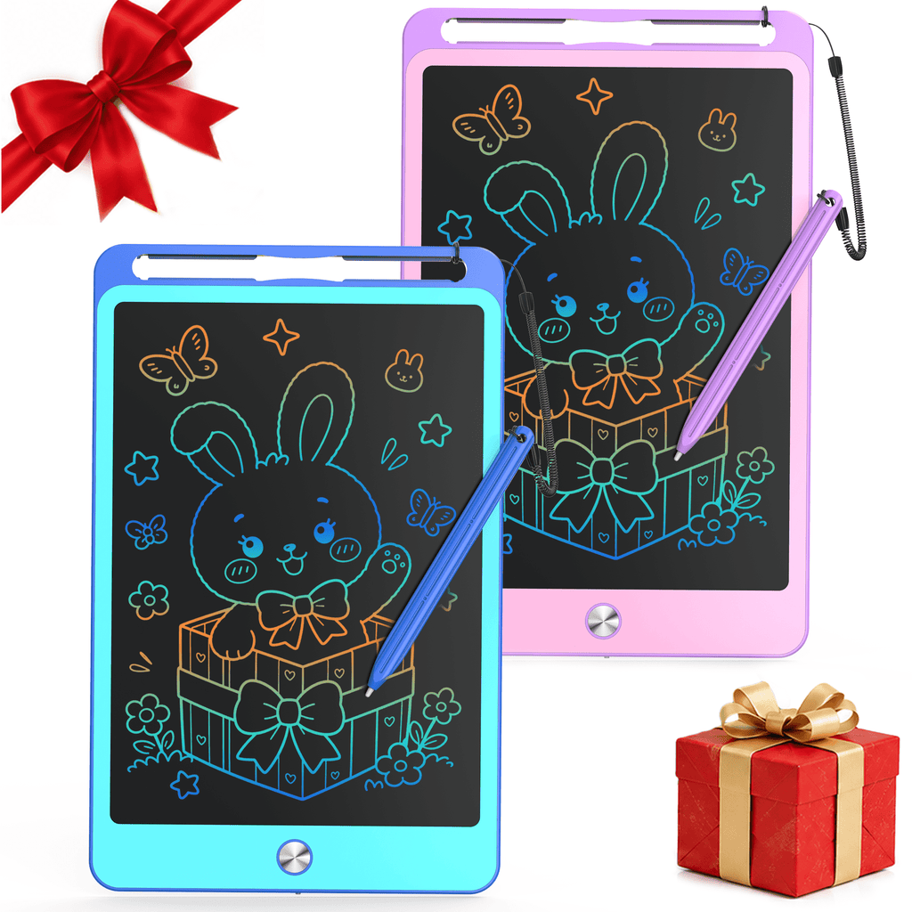 Bravokids 10" LCD writing tablet for Kids, Electronic Drawing Tablet Drawing Pad for Kids, Doodle Board as Educational and Learning Toys Birthday Gifts for Girls and Boys 3 4 5 6. 2 Pack