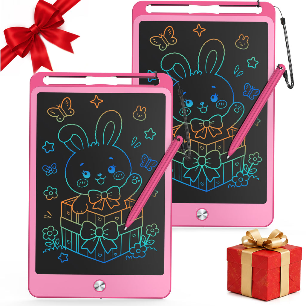 Bravokids 10" LCD writing tablet for Kids, Electronic Drawing Tablet Drawing Pad for Kids, Doodle Board as Educational and Learning Toys Birthday Gifts for Girls and Boys 3 4 5 6. 2 Pack