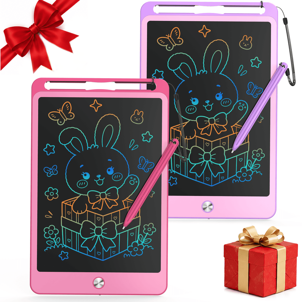 Bravokids 10" LCD writing tablet for Kids, Electronic Drawing Tablet Drawing Pad for Kids, Doodle Board as Educational and Learning Toys Birthday Gifts for Girls and Boys 3 4 5 6. 2 Pack