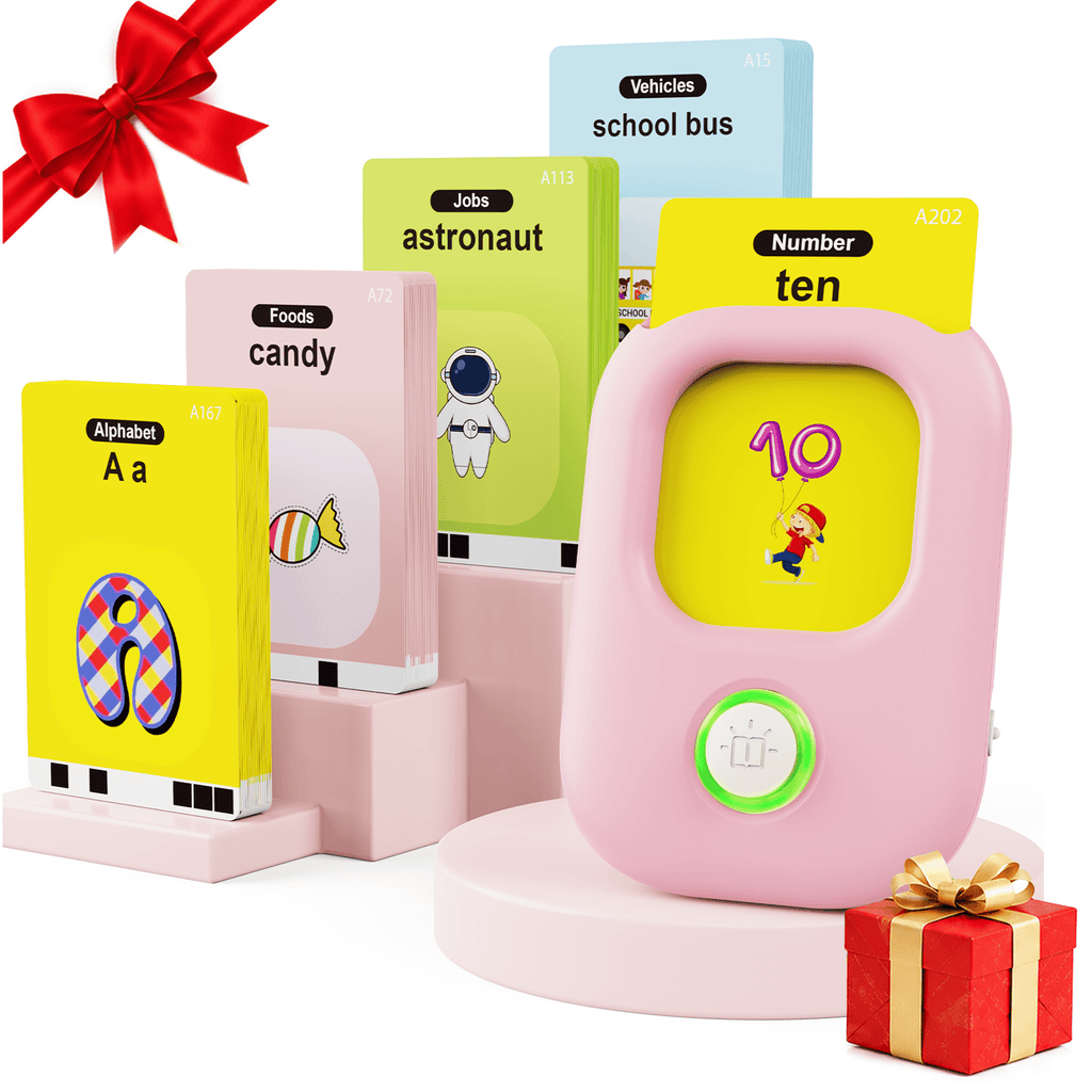 Bravokids Talking Flash Cards, Montessori-Inspired Learning System for Toddlers 1-4, Play, Learn, and Explore with 224 Words