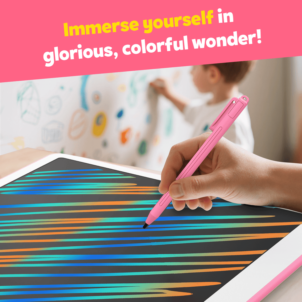 Bravokids 10" LCD writing tablet for Kids, Electronic Drawing Tablet Drawing Pad for Kids, Doodle Board as Educational and Learning Toys Birthday Gifts for Girls and Boys 3 4 5 6. 2 Pack