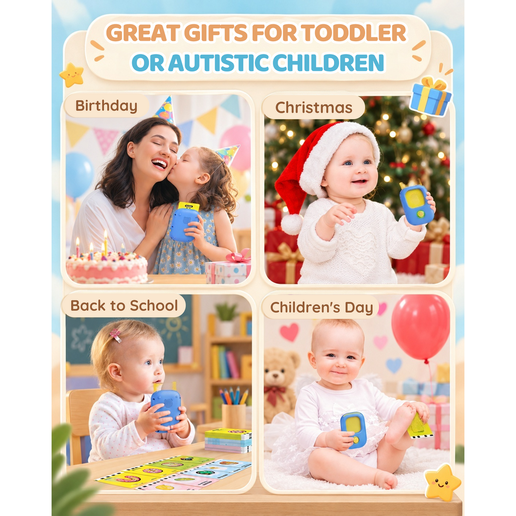 Bravokids Talking Flash Cards, Montessori-Inspired Learning System for Toddlers 1-4, Play, Learn, and Explore with 224 Words