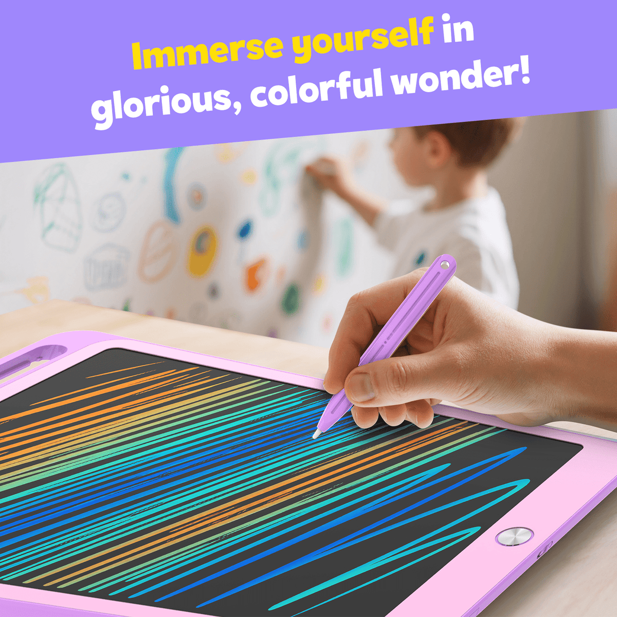 Bravokids 10" LCD writing tablet for Kids, Electronic Drawing Tablet Drawing Pad for Kids, Doodle Board as Educational and Learning Toys Birthday Gifts for Girls and Boys 3 4 5 6. 2 Pack