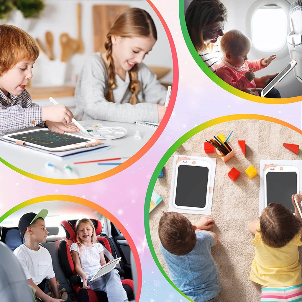 Toddler Girl Unicorn Toys 10" LCD Writing Tablet Kids Doodle Board