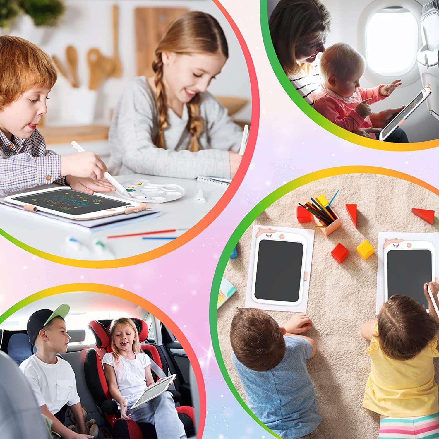 Toddler Girl Unicorn Toys 10" LCD Writing Tablet Kids Doodle Board