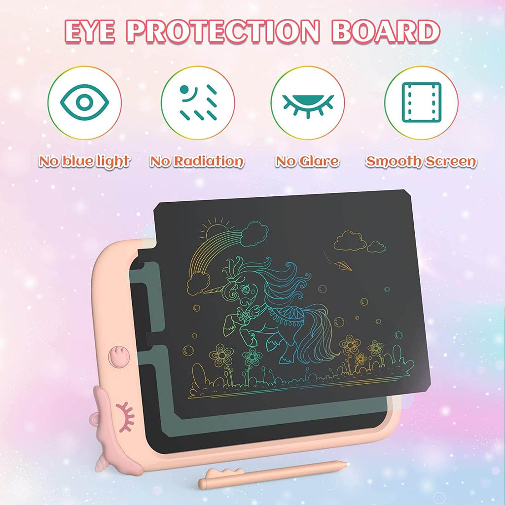 Toddler Girl Unicorn Toys 10" LCD Writing Tablet Kids Doodle Board