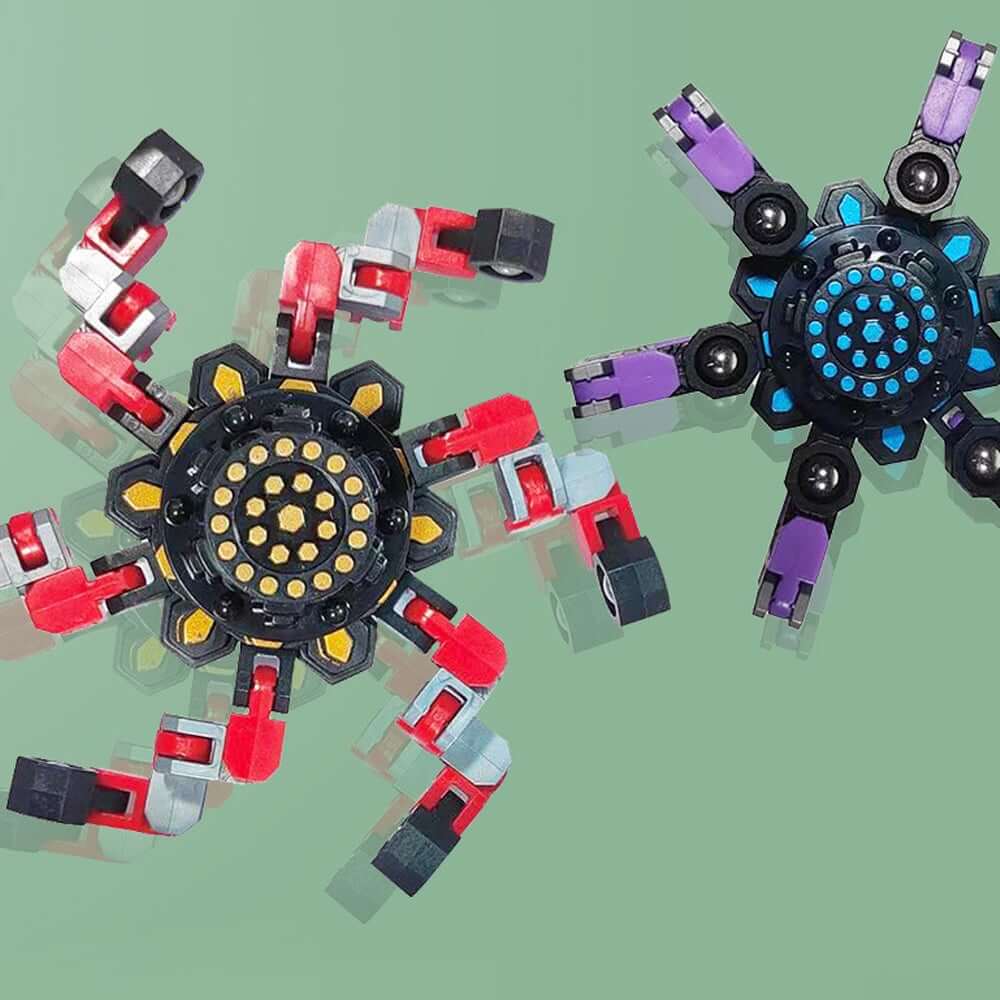 3PCS Transformable Chain Robot Toy DIY Deformation Robot Fingertip