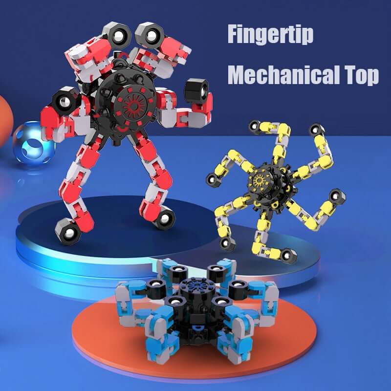 3PCS Transformable Chain Robot Toy DIY Deformation Robot Fingertip