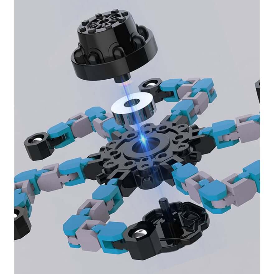 3PCS Transformable Chain Robot Toy DIY Deformation Robot Fingertip