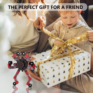 3PCS Transformable Chain Robot Toy DIY Deformation Robot Fingertip