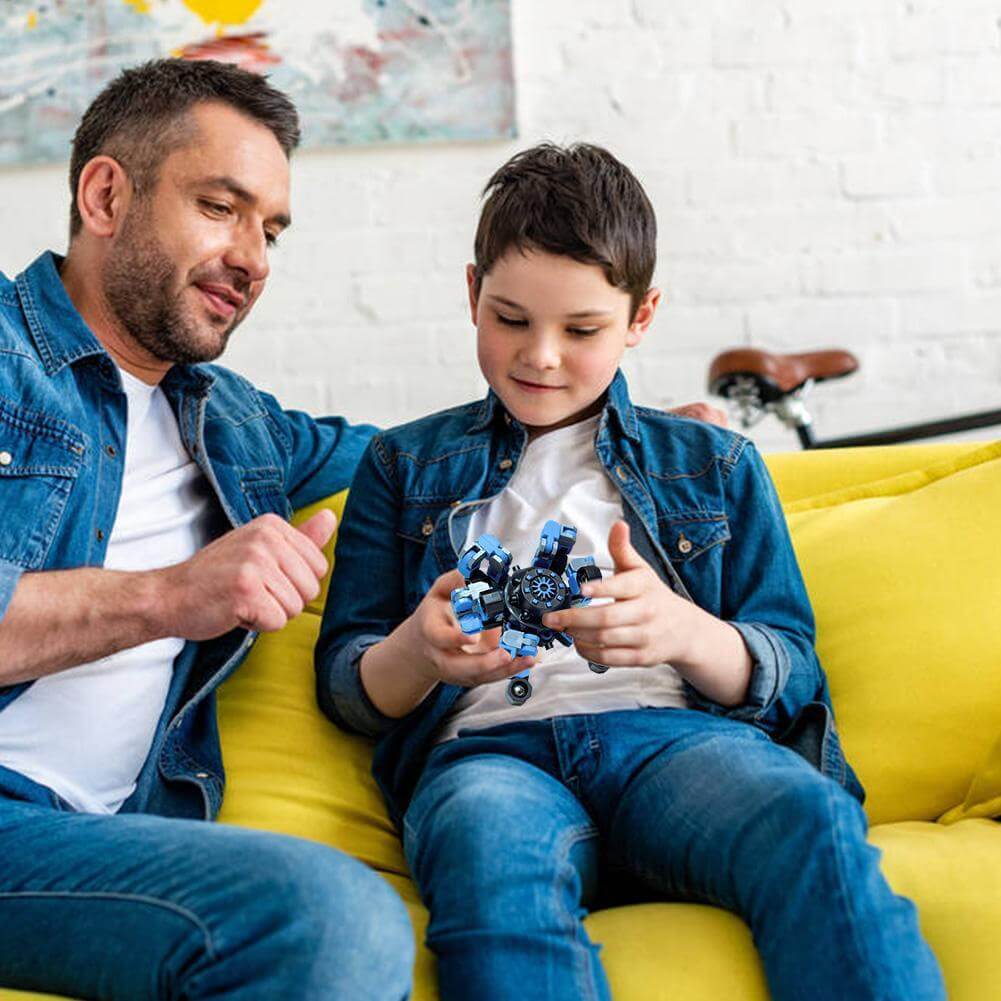 3PCS Transformable Chain Robot Toy DIY Deformation Robot Fingertip