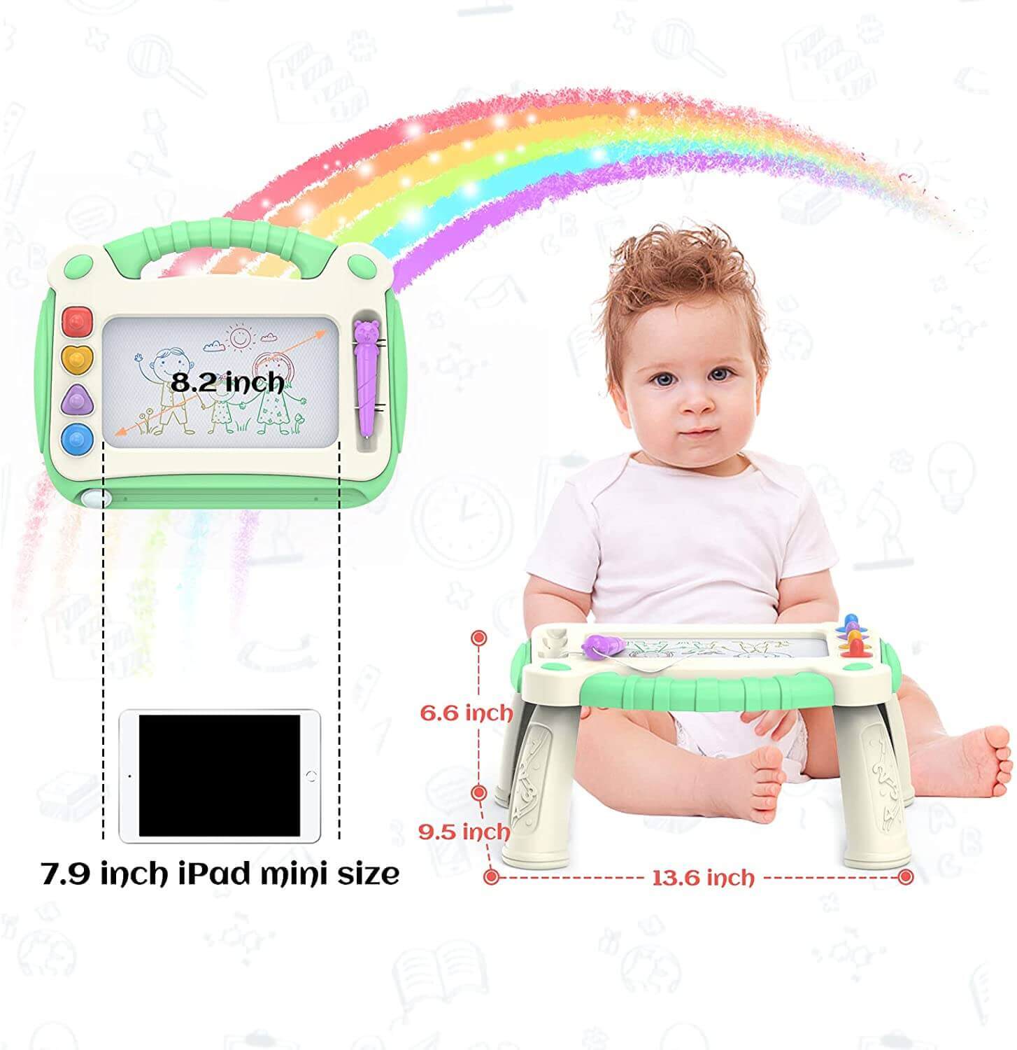 Play Zone Preschool Portable Magnetic & Drawing Board