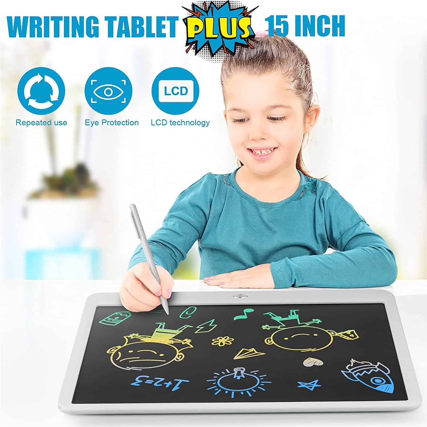TEKFUN Teen Girl Gifts Ideas, 15inch LCD Writing Tablet for Kids