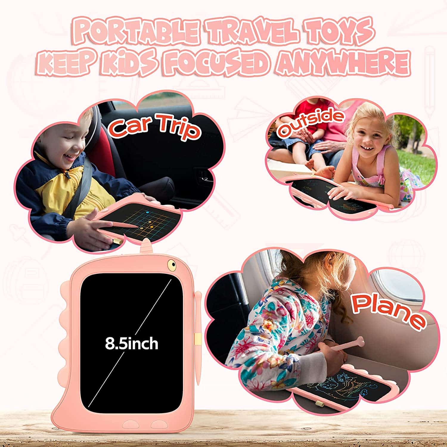 Dinosaur Doodle Board 8.5 Inch LCD Writing Tablet