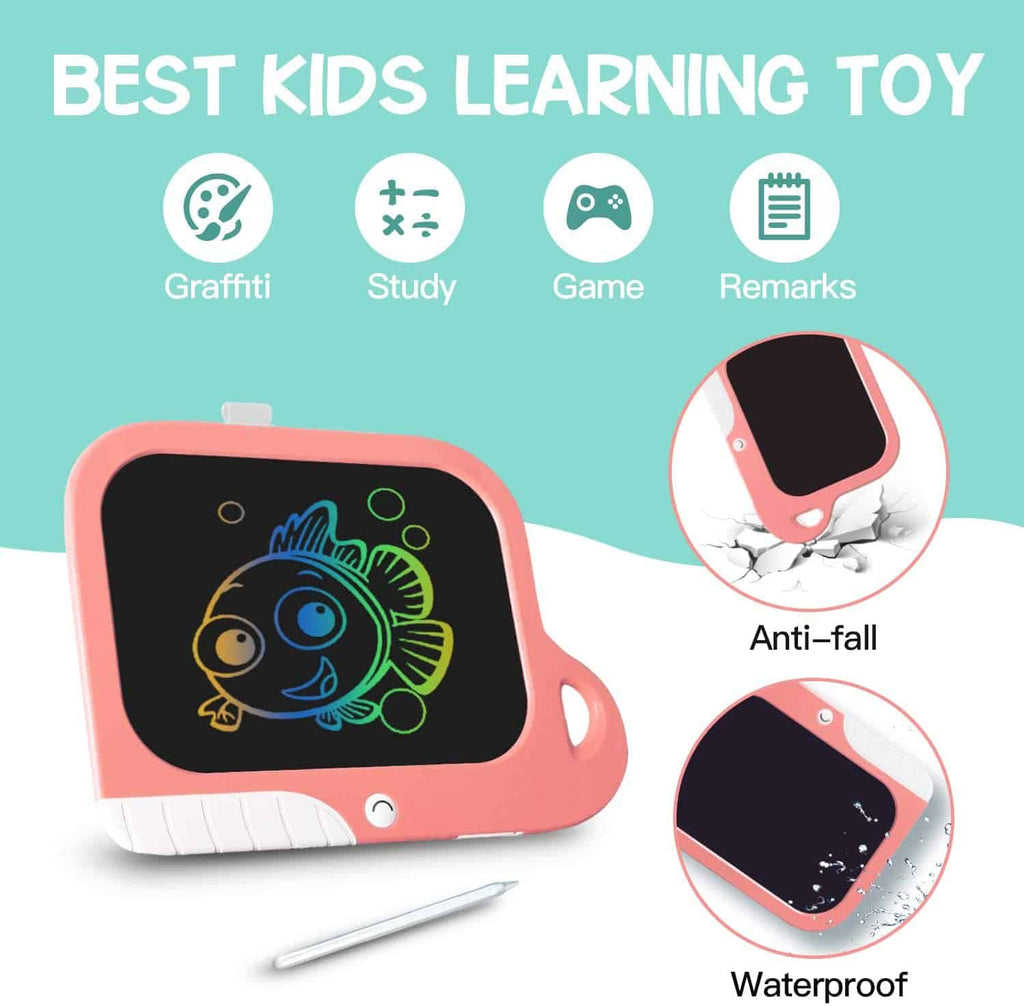8.5 Inch Kids Learning Fish LCD Writing Tablets Doodle Board